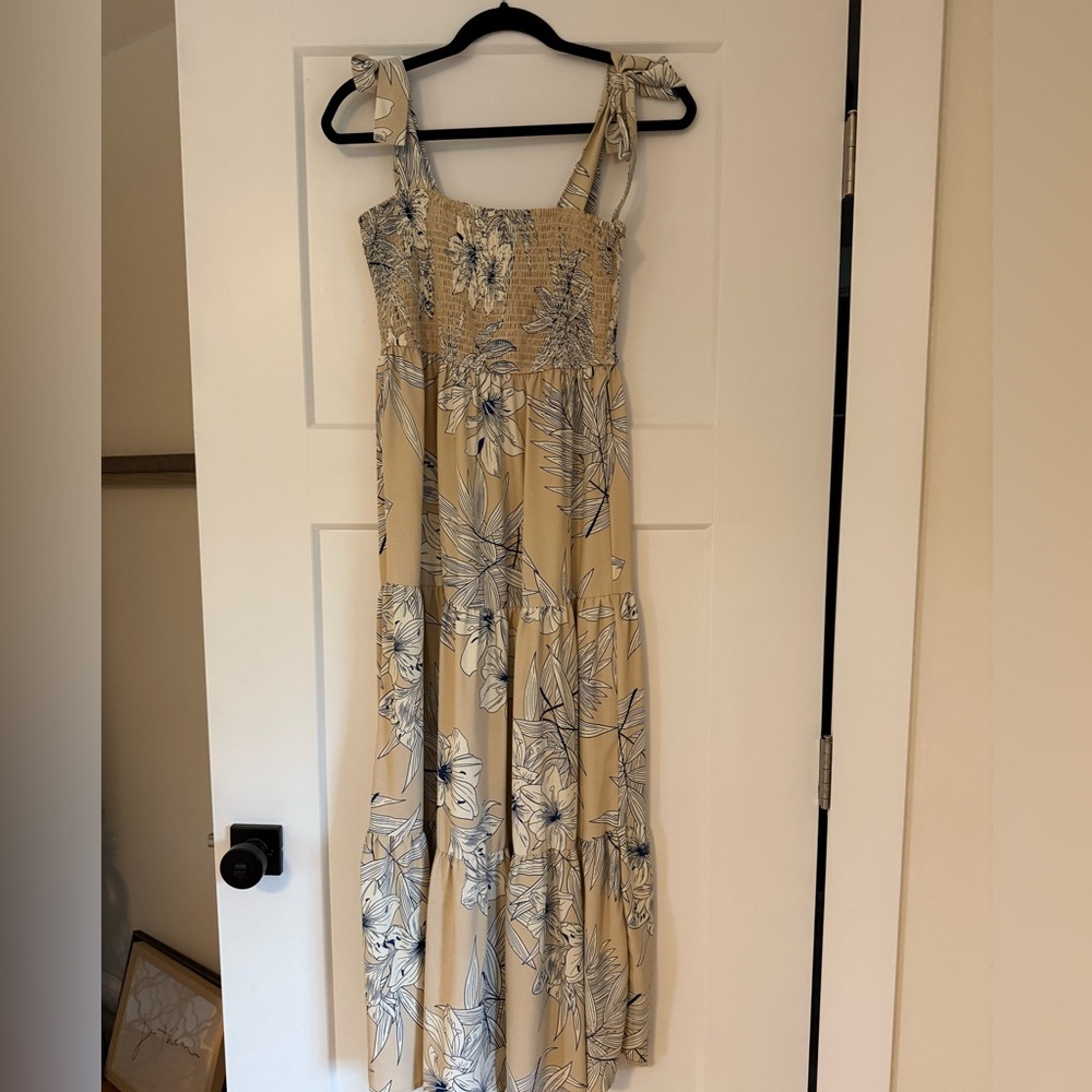 Pinkblush Floral Beige Maxi Dress